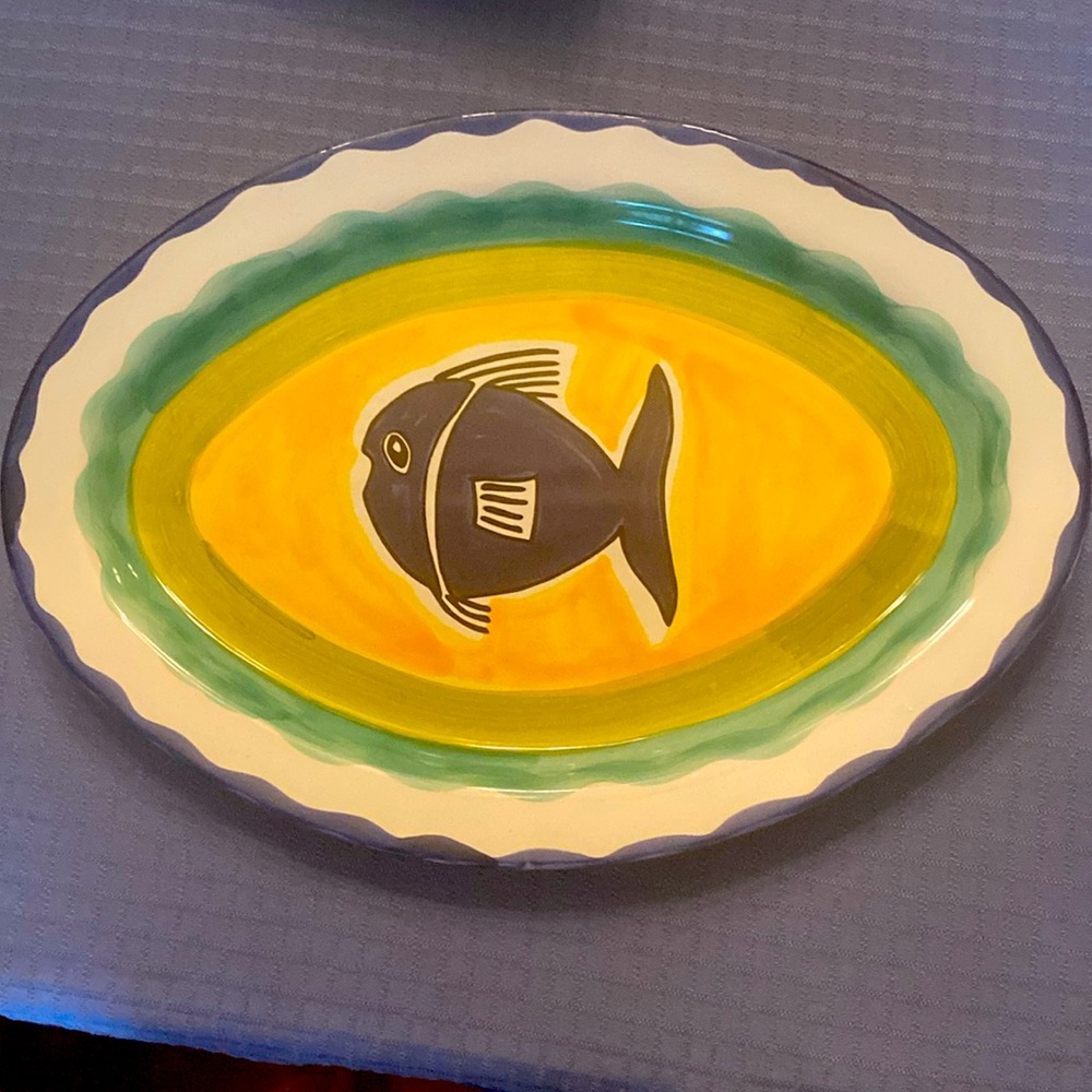 VINTAGE FISH PLATE MADE IN PORTUGAL